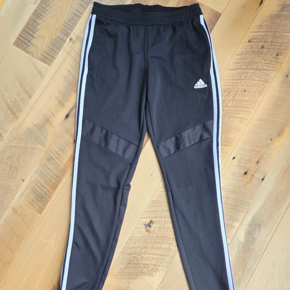 Adidas Tiro 19 Pant Black with Full White Stripes Size M
